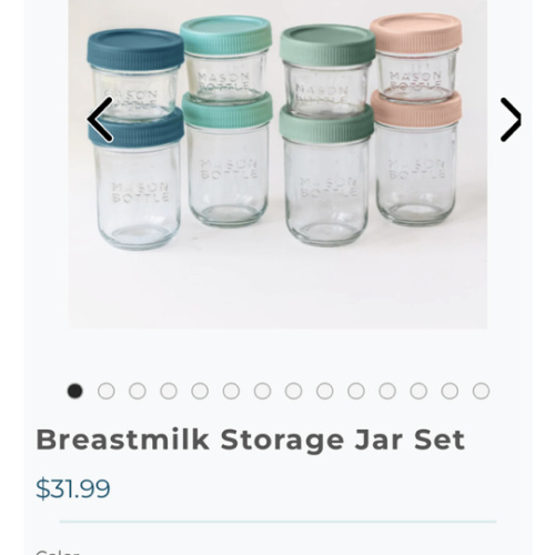 Breastmilk Storage Jar Set – Mason Bottle