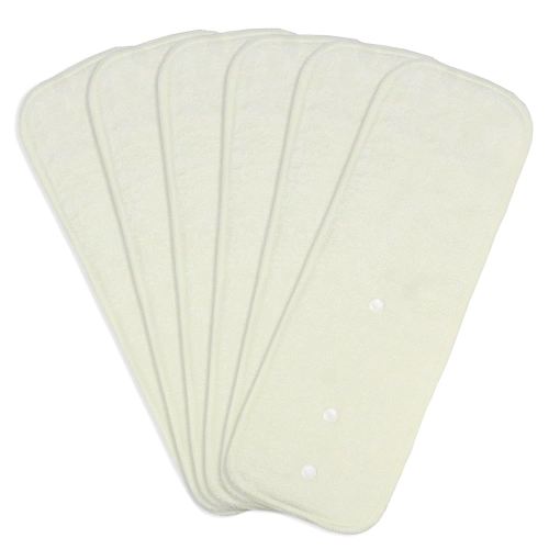 Mama Koala 4-Layer Natural and Microfiber Cloth Diaper Inserts, Adjustable and Reusable for Any Baby Cloth Diaper(6 Pack)