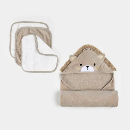 Serviettes de bain en coton, avec chapeau
