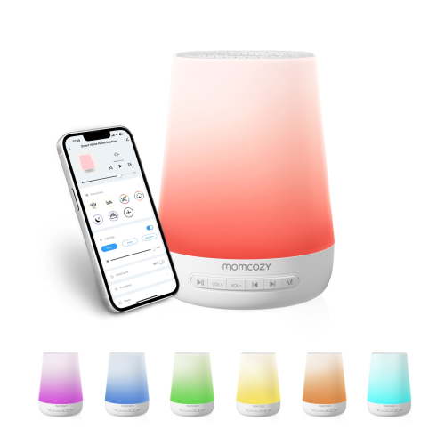 Momcozy Baby Sound Machine White Noise Machine with Nightlight and Timer Baby Soother