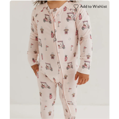 Pink Golf Zipper Romper – In My Jammers