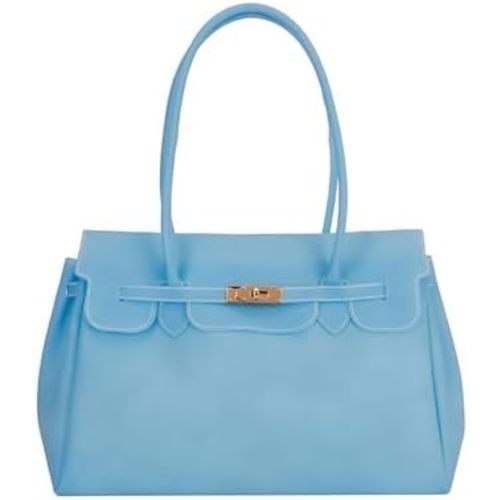 Vintage Y2K jelly tote bag –PVC jelly purses for women for Travel & Commute, Lightweight Roomy Design, Korean Style Must-Have