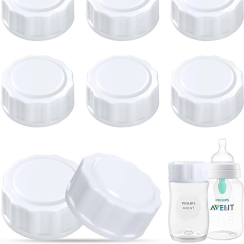 Travel and Storage Bottle Caps Compatible with Avent Baby Bottles, Bottle Lids Replacement, 8 Count