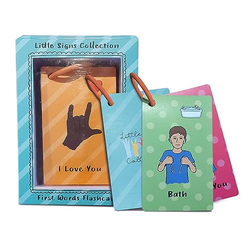 Little Signs Collection ASL First Word Flash Cards, American Sign Language Flashcards for Toddlers and Beginners, Sign Language Gifts for Kids, Talking Hand Pre-Learning Material for Communication