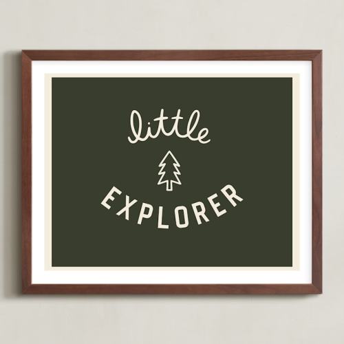 Little Explorer Flag Open Edition Children's Art Print by Darby McGuire