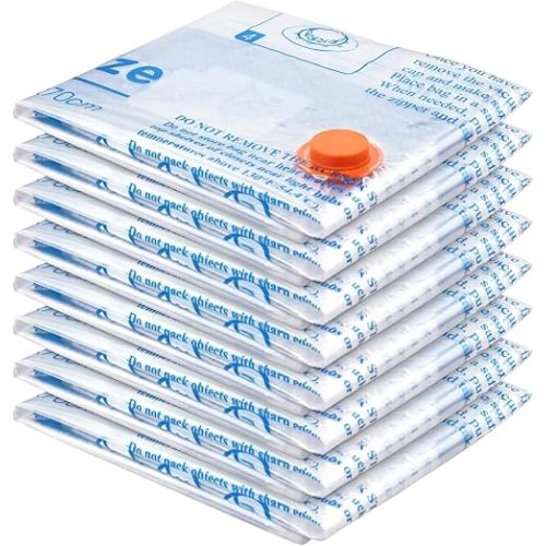 MEIQIHOME Vacuum Storage Bags, Space Saver Sealer Bags,Vacuum seal bags for clothing, Pillows, Comforters, Blankets, Bedding,Travel,8 MEDIUM