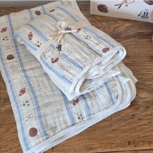 Vintage Sports QUILTED 6 Layer Gauze Blanket