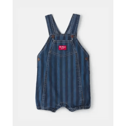 Baby Striped Denim Shortall - Dark Wash - OshKosh B'gosh | Carter's