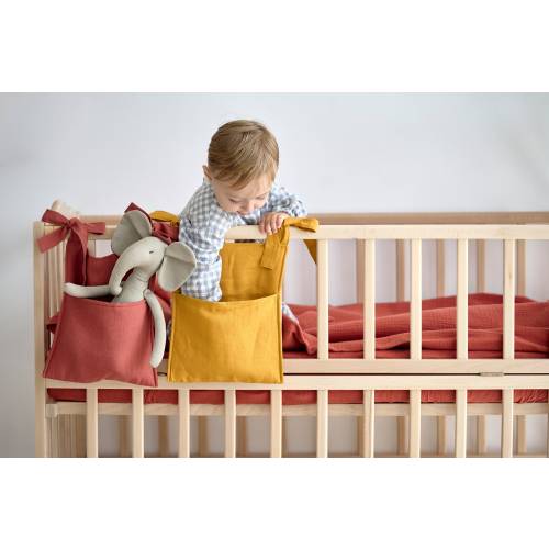 Linen Crib Organizer, Baby Cot Pocket Organizer, Diapers Organizer, Baby Nursery Storage, Kids Room Organiser, Hanging Linen Storage Bag