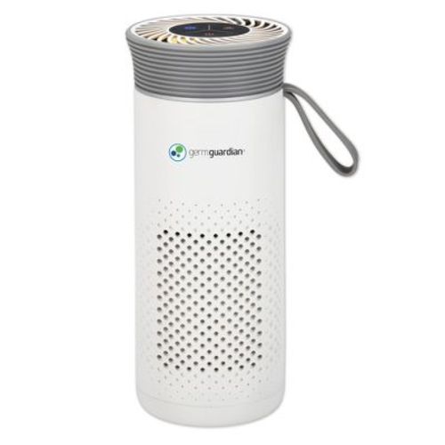 GermGuardian Portable Air Purifier for Small Spaces with USB Cable, 7 Inches, White, AC085 - Personal Home and Bedroom Air Fan
