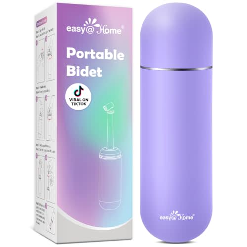 easy@Home Portable Bidet for Travel - Peri Bottle for Postpartum Care | 380ml Leakproof, BPA-Free, Travel-Friendly Design for Personal Hygiene | Women & Men | EPB-01 Purple