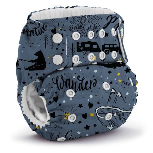 Kanga Care Rumparooz G3 Stay Dry Reusable One Size Cloth Pocket Diaper (6-55+ lbs) - Wander Blue