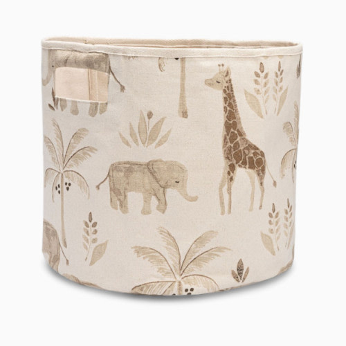 Crane Baby Cotton Canvas Storage Bin - Kendi Beige