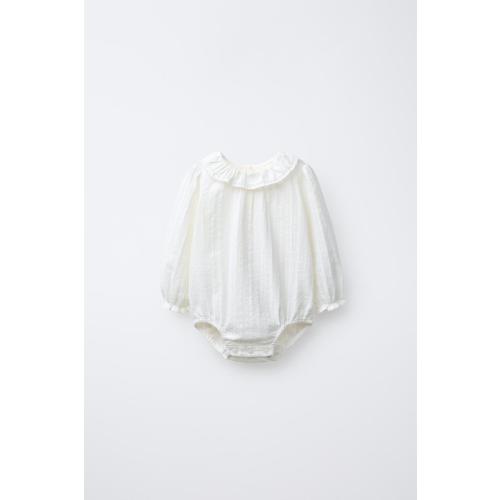 WAFFLE TEXTURED BODYSUIT - Ecru | ZARA United States