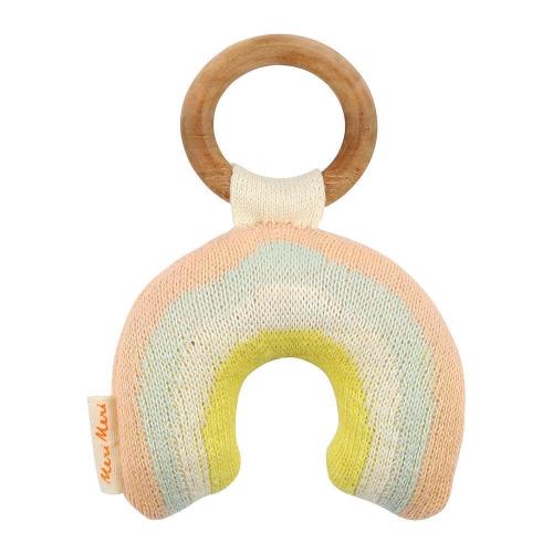 ORGANIC COTTON RAINBOW RATTLE