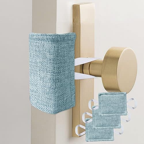 Door Silencer Quiet Door Closer Cushion, Padded Door Latch Cover for Nursery, Baby, Light Sleepers Noise Reduced Prevent from Locking for Toddler Safety - 4 x 3 inch, Natural Colored, Pack-3