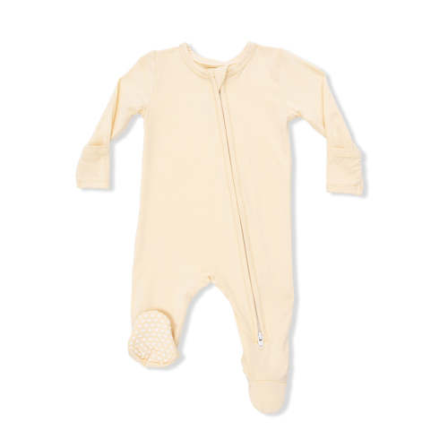 2-Way Zip Footie, Italian Straw