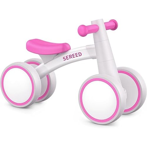 SEREED Baby Balance Bike for 1 Year Old Boys Girls 12-24 Month Toddler Balance Bike, 4 Wheels Toddler First Bike, First Birthday Gifts