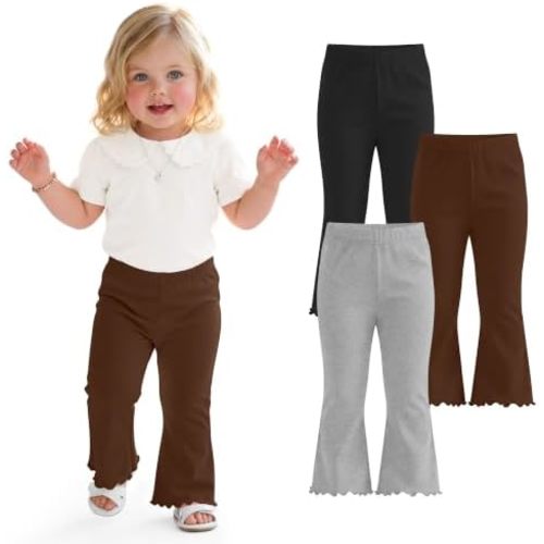 3 Pack Toddler Girls Flare Leggings
