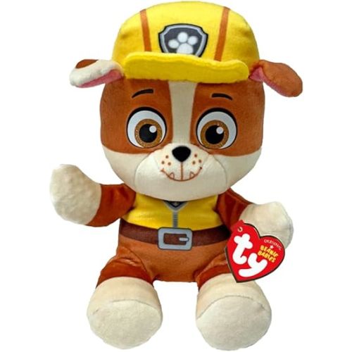 TY - Paw Patrol Collection, Rubble, All The Heroes of The Puppy Squad in Floppy Version, Soft Plush to Collect, Gift Idea for Young and Old - 20 cm - T44020