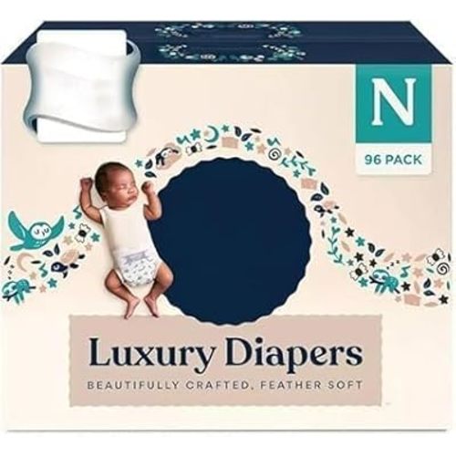 Luxury Baby Diapers Size New Born, 96 Count, Soft & Absorbent (Pack of 1)