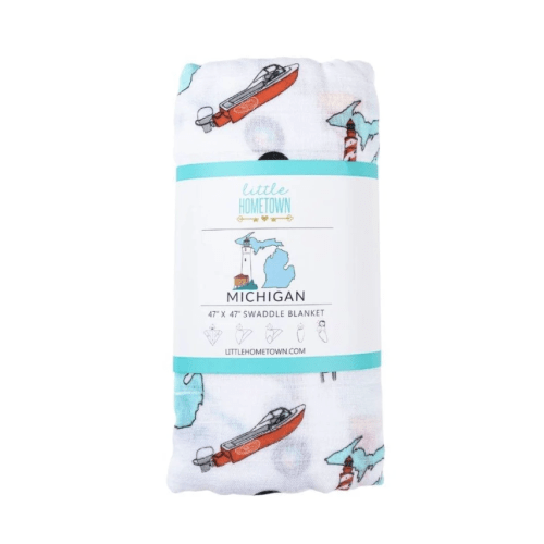 Michigan Baby Muslin Swaddle Blanket: Soft & Breathable - Little Hometown