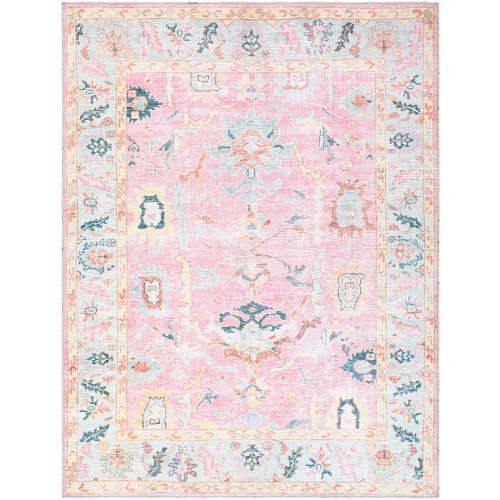 My Texas House Eloise Traditional Floral Indoor Washable 5' x 8' Area Rug