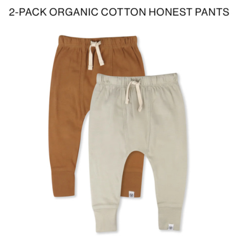 2-Pack Organic Cotton Honest Pants | Honest Baby Clothing