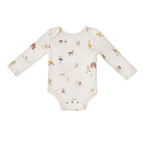 Lap Shoulder One-Piece - On the Farm