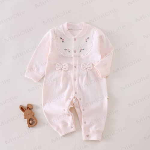 Baby Floral Bow Pajamas Romper