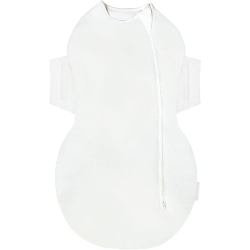 Happiest Baby SNOO Comforter Sleep Sack - 100% Organic Cotton Baby Swaddle Blanket - Doctor Designed Promotes Healthy Hip Development (Ivory, Small)