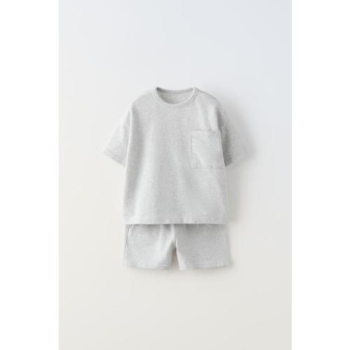 POCKET T-SHIRT AND SHORTS SET