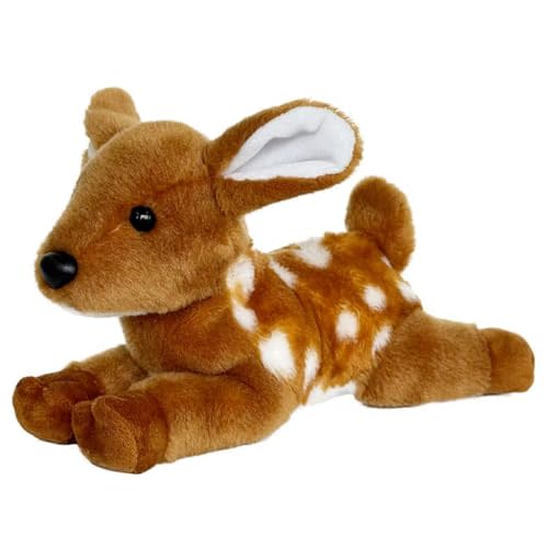 Hideekoog Deer Stuffed Animal for Kids,12 inch Fawn Realistic Animal Plush Toy Lying Down Posture Animals,Plush Deer for Boys Girls Adult Birthday Hug Teaching(L-Deer)