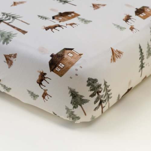 Bamboo Crib Sheet - Moose – Active Baby