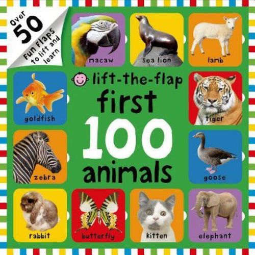 First 100 Animals Lift-The-Flap - by Roger Priddy (Board Book)