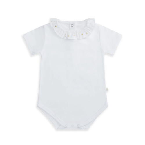 Heart And Angel Wing Short Sleeve Onesie | Over The Moon