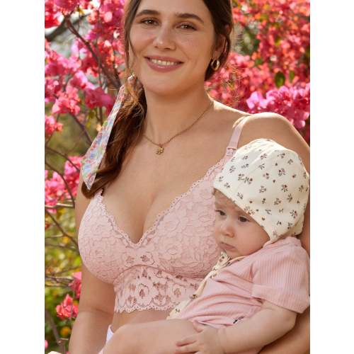 More Coverage Lace Plunge Nursing Bralette