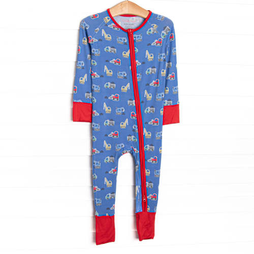 Blue Collar Builder Bamboo Zippy Pajama, Blue – Stitchy Fish