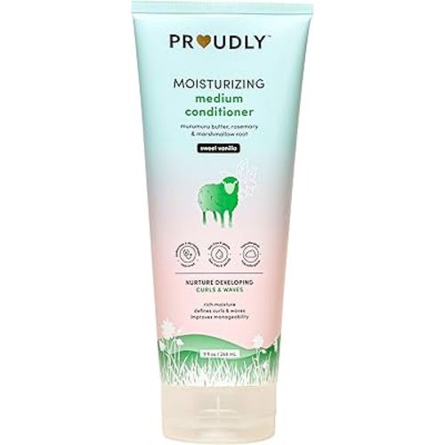 PROUDLY Moisturizing Wavy & Curly Hair Baby Conditioner by Gabrielle Union & Dwyane Wade, for Black & Brown Babies, Dry, Sensitive Skin, Sweet Vanilla, 9 oz