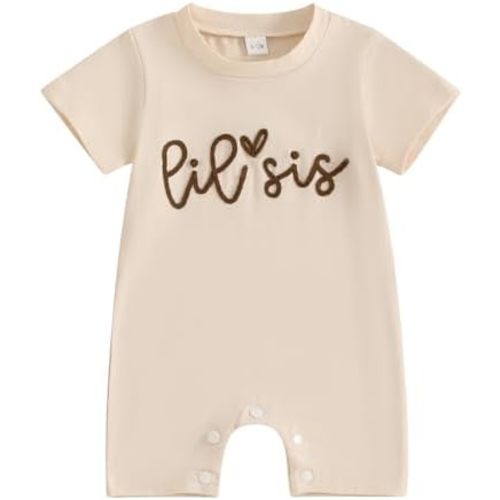 YINGISFITM Little Brother Little Sister Newborn Outfit Long Sleeve Sweatshirt Romper Jumpsuit Baby Clothes For Boys Girls