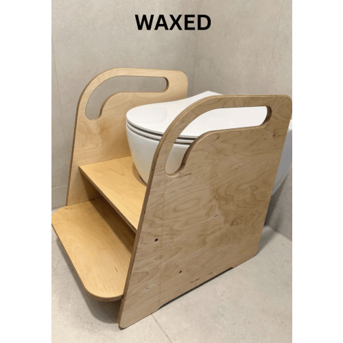 Montessori Potty Training Stool for Toddler in Natural Waxed