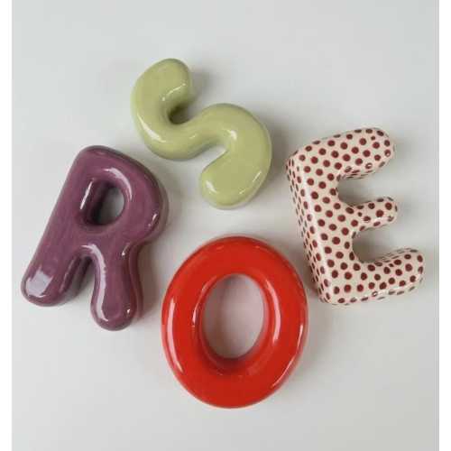 Ceramic Bubble Letter : Personalized Nursery Wall Decor