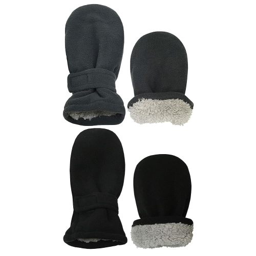 N'Ice Caps Baby Toddler Mittens Kids 2 Pairs Fleece Gloves Winter Warm Sherpa Lined