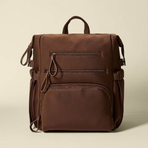 Boxy Solid Backpack Diaper Bag - Chocolate Brown - Cloud Island™
