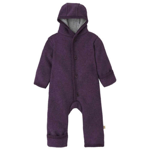 Boiled Wool Overall - aubergine – Baby in Merino