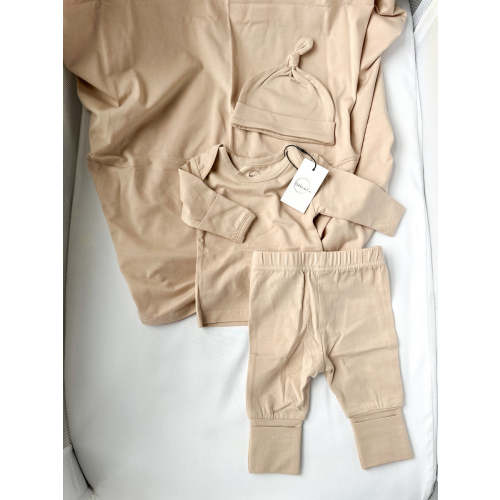 organic newborn going home cotton set - natural – Bubbo & Co.