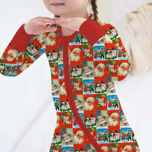 Vintage Holiday Joy Bamboo Convertible Zippy