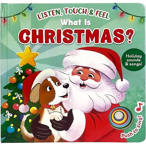 Listen, Touch & Feel: What Is Christmas? Interactive Board Book With Touch and Sound Elements Board book – Sound Book, September 2, 2025