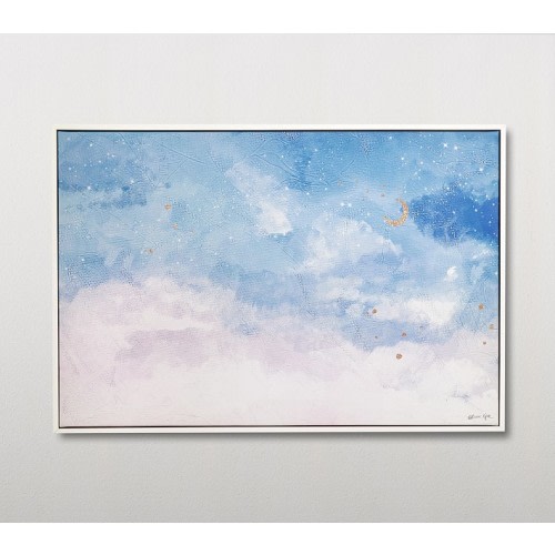 Stream of Clouds Midnight Wall Art