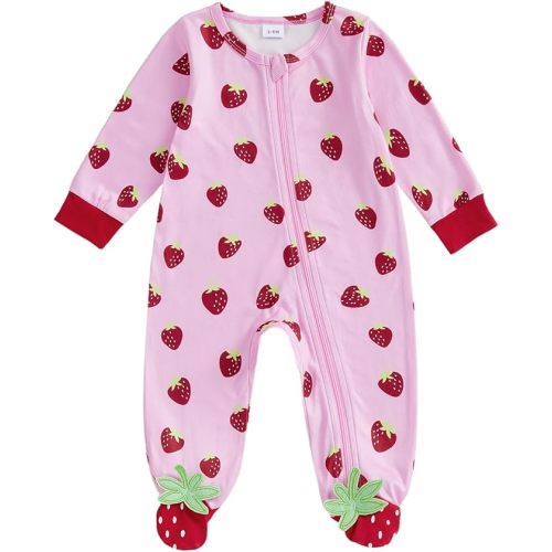 Baby Zipper Plush Jumpsuit Newborn Footed Romper Fleece Long Sleeve Zipper Footies Infant Fall Winter Outfits